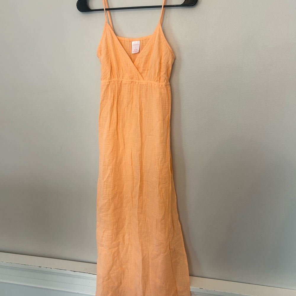Xhilaration Light Orange Maxi Dress with Straps